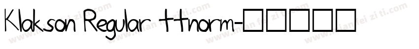 Klakson Regular ttnorm字体转换